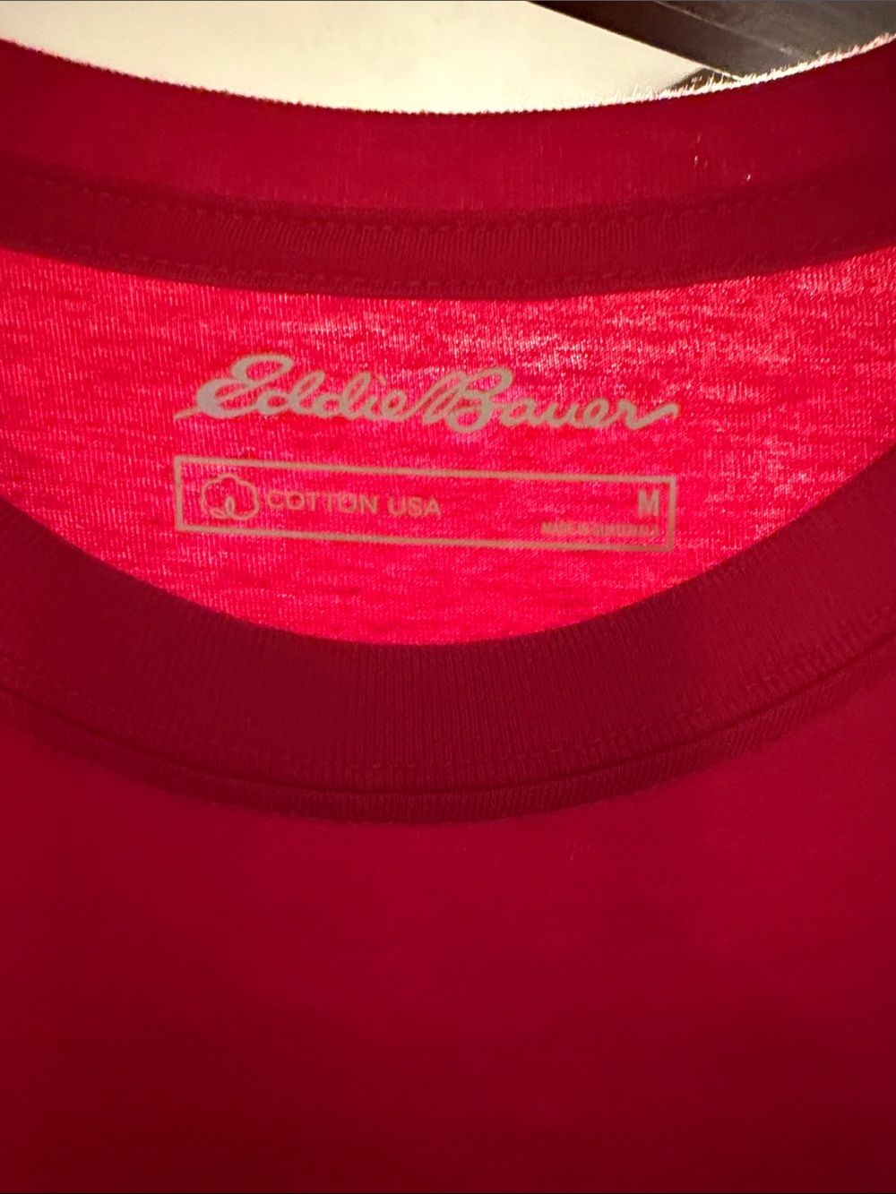 Eddie Bauer Red Graphic Tee with White 'Slugger' Print - Picture 3 of 4